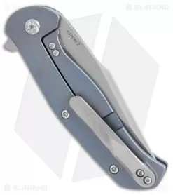 Kizer Lancer 2 Frame Lock Knife Blue Titanium (3.3" Bead Blast) Ki4495 -Knife Shop Kizer Lancer 2 blue ti bb BHQ 52115 er side