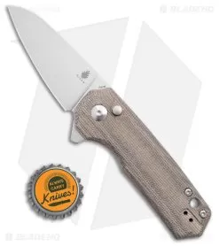 Kizer Lieb M Liner Lock Flipper Knife Tan Micarta (3" Satin 154CM) -Knife Shop Kizer Lieb M LL Flipper Tan Micarta Satin BHQ 175944 jr bottlecap