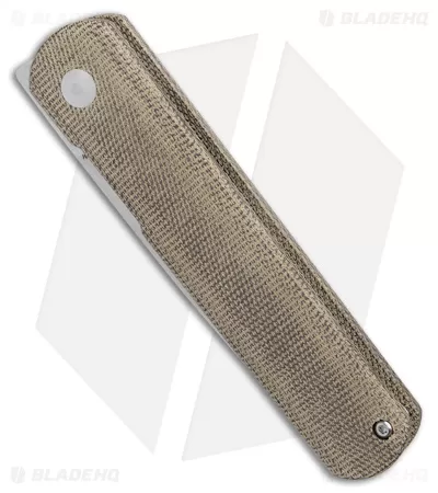 Kizer Lundquist Feist XL Front Flipper Knife Green Micarta (3.4" Stonewash) 2 Kizer Lundquist Feist XL Front Flipper Knife Green Micarta (3.4" Stonewash) - Image 2