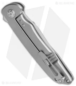 Kizer Nick Swan Matanzas Frame Lock Knife Ti/Micarta Tanto (3.5" Stonewash) -Knife Shop Kizer Nick Swan Matanzas Recurve FL Ti Micarta Ki4510A4 BHQ 114294 jr side