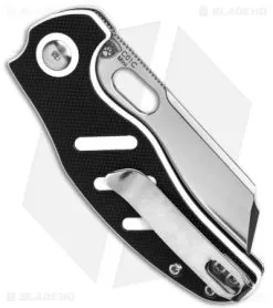 Kizer Mini Sheepdog C01C Folding Knife Black/White G-10 (2.6" Satin) KI3488C7 -Knife Shop Kizer Sheepdog C01C Mini LL Black White 2in Satin BHQ 145868 td side