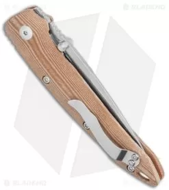 Kizer Sliver Sunburst Liner Lock Knife Natural Micarta (3.5" Stonewash) Ki4419A5 -Knife Shop Kizer Sliver Sunburst Liner Lock Knife Natural Micarta 3.5 Stonewash Ki4419A5 BHQ 117158 LS Side 2