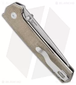 Kizer Vanguard Domin Liner Lock Knife Green Micarta (3.25" Satin) V4516SC2 -Knife Shop Kizer Vanguard Domin LL Green Micarta Satin BHQ 156383 jr side