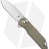Kizer Vanguard Elstner Assassin XL Button Lock Knife Green Micarta (3.4" Satin)