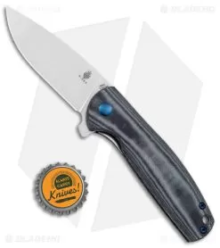 Kizer Vanguard Laconico Gemini Knife Black Micarta (3.1" Stonewash) V3471N4 -Knife Shop Kizer Vanguard Laconico Gemini Flipper Black Micarta SW BHQ 144092 jr bottlecap