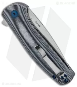 Kizer Vanguard Laconico Gemini Knife Black Micarta (3.1" Stonewash) V3471N4 -Knife Shop Kizer Vanguard Laconico Gemini Flipper Black Micarta SW BHQ 144092 jr side