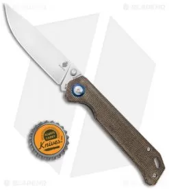 Kizer Azo Vanguard Series Begleiter Knife Green Micarta (3.5" Stonewash BD1N) -Knife Shop Kizer Vanguard Series Begleiter Green Micarta SW BHQ 117235 jr bottlecap