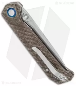 Kizer Azo Vanguard Series Begleiter Knife Green Micarta (3.5" Stonewash BD1N) -Knife Shop Kizer Vanguard Series Begleiter Green Micarta SW BHQ 117235 jr side