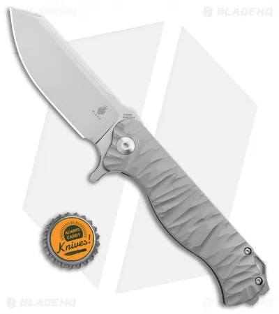Kizer Vindicator Frame Lock Knife Textured Titanium (3.50" Stonewash) Ki4522 4 Kizer Vindicator Frame Lock Knife Textured Titanium (3.50" Stonewash) Ki4522 - Image 4