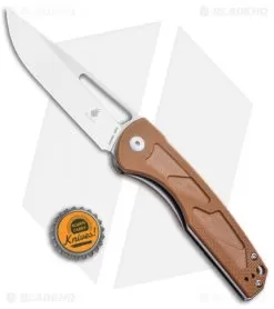 Kizer Yukon Liner Lock Knife Brown (3.39" Stonewash) V4004N2 -Knife Shop Kizer Yukon Liner Lock Knife Brown Stonewash V4004N2 BHQ 107478 kp bottlecap jr