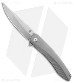 Kizer Zen Trailing Point Frame Lock Knife (3.39" Stonewash) Ki4553P1