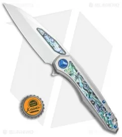 Marfione Custom Knives Super Sigil Flipper Knife Abalone Inlay (3.5" Mirror) 7 Marfione Custom Knives Super Sigil Flipper Knife Abalone Inlay (3.5" Mirror) -Knife Shop Marfione Custom Knives Super Sigil abalone inlay mirror BHQ 71512 er size