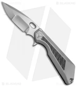 Marfione / Strider Custom MSG-3.5 Flipper Knife Vapor Blast (3.5" Mirror) III