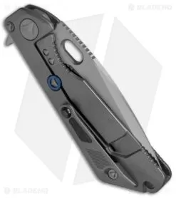 Marfione / Strider Custom MSG-3.5 Flipper Knife Vapor Blast (3.5" Mirror) III -Knife Shop Marfione Custom MSG 3.5 Compound Vapor Blast Blued Ti BHQ 68375 jr side