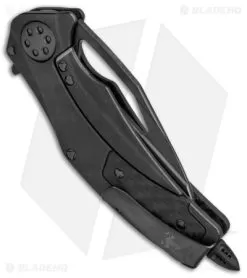 Microtech Marfione Custom Mini Matrix R Knife Carbon Fiber (3" Black DLC Mirror) -Knife Shop Marfione Custom Mini Matrix R CF Black Mirror BHQ 68434 jr side