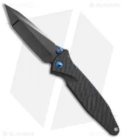 Marfione Custom Socom Elite T/E Knife CF W/ Flamed Spacer + Blue HW (DLC Mirror)