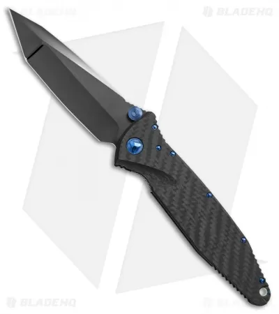 Marfione Custom Socom Elite T/E Knife CF W/ Flamed Spacer + Blue HW (DLC Mirror) 1 Marfione Custom Socom Elite T/E Knife CF W/ Flamed Spacer + Blue HW (DLC Mirror)