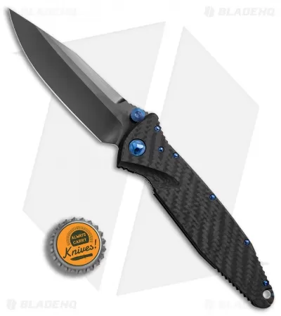 Marfione Custom Socom Elite S/E Knife CF W/ Flamed Spacer + Blue HW (DLC Satin) 4 Marfione Custom Socom Elite S/E Knife CF W/ Flamed Spacer + Blue HW (DLC Satin) - Image 4