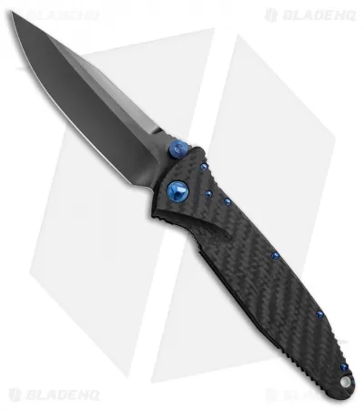 Marfione Custom Socom Elite S/E Knife CF W/ Flamed Spacer + Blue HW (DLC Satin) 1 Marfione Custom Socom Elite S/E Knife CF W/ Flamed Spacer + Blue HW (DLC Satin)