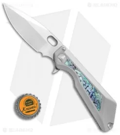 Marfione / Strider Custom MSG-3.5 Flipper Knife Abalone Inlay (3.5" Mirror) -Knife Shop Marfione Strider Custom MSG 3 5 abalone inlay mirror BHQ 75777 er bottlecap