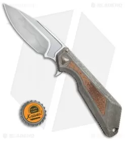 Marfione / Strider Custom MSG-3.5 Flipper Knife Fallout/Copper (3.5" W2 Hamon) 7 Marfione / Strider Custom MSG-3.5 Flipper Knife Fallout/Copper (3.5" W2 Hamon) -Knife Shop Marfione Strider Custom MSG copper inlay W2 hamon BHQ 71508 er size