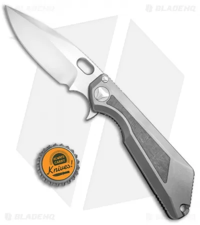 Marfione / Strider Custom MSG-3.5 Flipper Knife Meteorite Inlay (3.5" Mirror) 4 Marfione / Strider Custom MSG-3.5 Flipper Knife Meteorite Inlay (3.5" Mirror) - Image 4