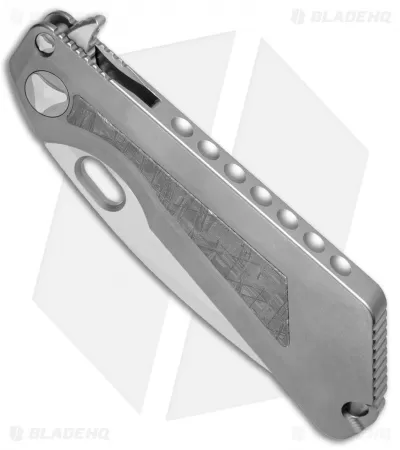 Marfione / Strider Custom MSG-3.5 Flipper Knife Meteorite Inlay (3.5" Mirror) 2 Marfione / Strider Custom MSG-3.5 Flipper Knife Meteorite Inlay (3.5" Mirror) - Image 2