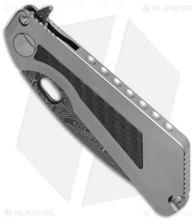 Marfione / Strider Custom MSG-3.5 Knife Ti/CF (3.5" Armor Core Damascus) 2 Marfione / Strider Custom MSG-3.5 Knife Ti/CF (3.5" Armor Core Damascus) - Image 2