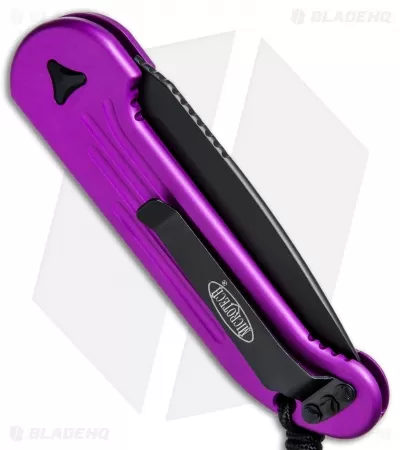 Microtech LUDT Automatic Knife Violet (3.4" Black) 135-1VI 3 Microtech LUDT Automatic Knife Violet (3.4" Black) 135-1VI - Image 3