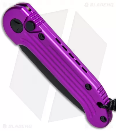 Microtech LUDT Automatic Knife Violet (3.4" Black) 135-1VI 2 Microtech LUDT Automatic Knife Violet (3.4" Black) 135-1VI - Image 2