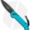 Microtech LUDT Automatic Knife Turquoise (3.4" Black) 135-1TQ