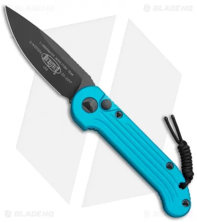 Microtech LUDT Automatic Knife Turquoise (3.4" Black) 135-1TQ 1 Microtech LUDT Automatic Knife Turquoise (3.4" Black) 135-1TQ