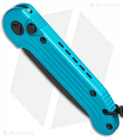 Microtech LUDT Automatic Knife Turquoise (3.4" Black) 135-1TQ 2 Microtech LUDT Automatic Knife Turquoise (3.4" Black) 135-1TQ - Image 2