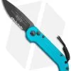 Microtech LUDT Automatic Knife Turquoise (3.4" Black Serr) 135-2TQ