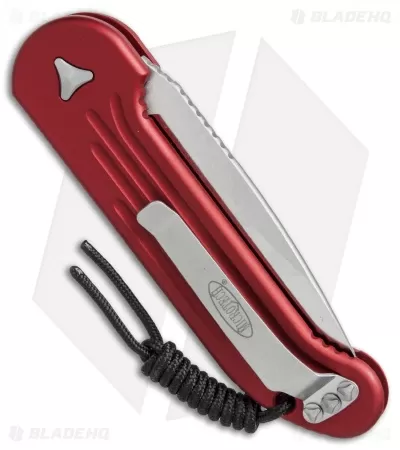 Microtech LUDT Automatic Knife Red (3.4" Satin) 135-4RD 3 Microtech LUDT Automatic Knife Red (3.4" Satin) 135-4RD - Image 3