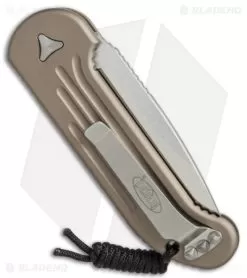 Microtech LUDT Automatic Knife Tan (3.4" Satin Serr) 135-5TA -Knife Shop Microtech LUDT tan satin serr 135 5TA BHQ 52060 er side