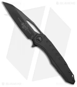 Microtech Sigil MK6 Frame Lock Knife Black (3.75" Black DLC)