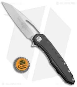 Microtech Sigil MK6 Frame Lock Knife Black Aluminum/Ti (3.75" Stonewash) -Knife Shop Microtech Sigil MK6 FL Black Alum Ti SW 196 10 BK BHQ 76136 jr bottlecap