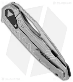 Microtech Sigil MK6 Frame Lock Knife Black Aluminum/Ti (3.75" Stonewash) -Knife Shop Microtech Sigil MK6 FL Black Alum Ti SW 196 10 BK BHQ 76136 jr side