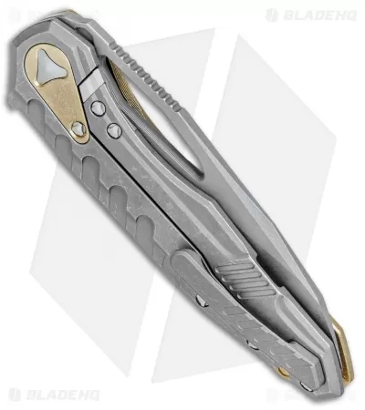 Microtech Sigil MK6 Frame Lock Knife Brass (3.75" Apocalyptic Serr) 3 Microtech Sigil MK6 Frame Lock Knife Brass (3.75" Apocalyptic Serr) - Image 3