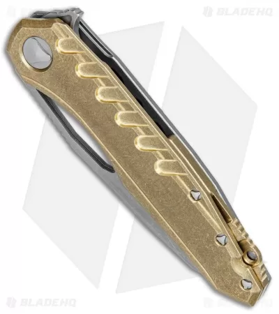 Microtech Sigil MK6 Frame Lock Knife Brass (3.75" Apocalyptic Serr) 2 Microtech Sigil MK6 Frame Lock Knife Brass (3.75" Apocalyptic Serr) - Image 2