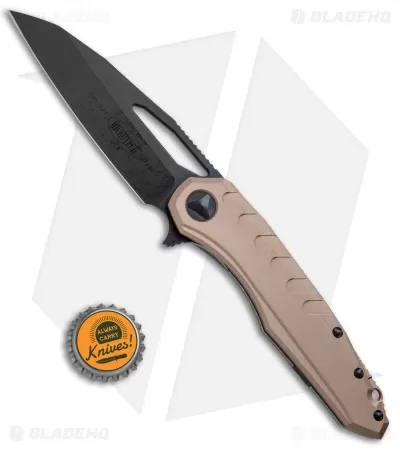 Microtech Sigil MK6 Frame Lock Knife Tan Al (3.75" Black DLC) 4 Microtech Sigil MK6 Frame Lock Knife Tan Al (3.75" Black DLC) - Image 4