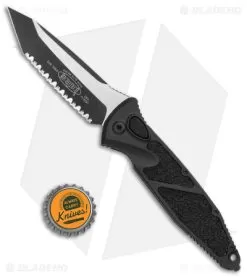 Microtech Socom Elite Automatic Knife Black (4" Tactical Full Serr) 161A-3T -Knife Shop Microtech Socom Elite Auto Black Tanto Tactical Full Serr 161A 3T BHQ 139138 jr bottlecap