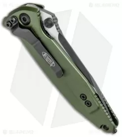 Microtech Socom Elite Manual Knife OD Green (4" Black) 160-1OD -Knife Shop Microtech Socom Elite Manual OD Green Black 160 1OD BHQ 11801 jr side