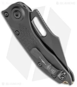 Microtech Signature Series Stitch Automatic Knife Tactical (3.8" DLC) 169-1DLCTS -Knife Shop Microtech Stitch Auto Tactical Apocalyptic DLC 169 1DLCTS BHQ 75753 jr side