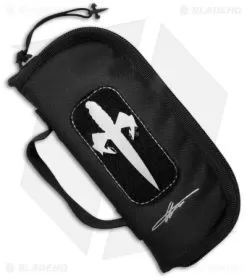 Marfione Custom Anax Integral Frame Lock Knife Black Aluminum (3.75" Mirror) -Knife Shop Microtech anax rain drop damascus titanium handle sheath