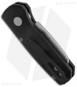 Pro-Tech Runt 5 Reverse Tanto Automatic Knife Black (1.9" Stonewash MagnaCut) -Knife Shop Pro Tech Runt 5 Reverse Tanto Auto Black SW BHQ 178177 jr side