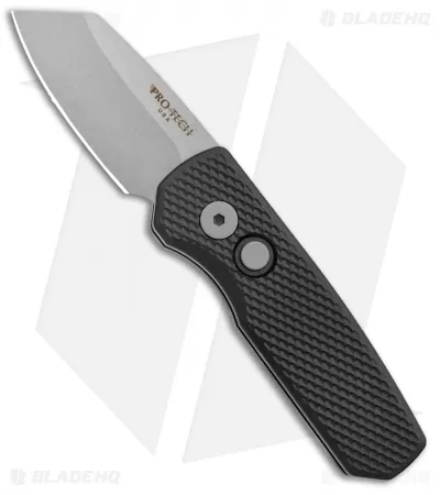 Pro-Tech Runt 5 Reverse Tanto Automatic Knife Textured Black (1.9" Stonewash) 1 Pro-Tech Runt 5 Reverse Tanto Automatic Knife Textured Black (1.9" Stonewash)