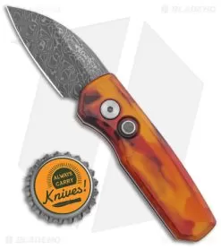 Pro-Tech Runt 5 Wharncliffe Automatic Knife Del Fuego (1.9" Damascus) 7 Pro-Tech Runt 5 Wharncliffe Automatic Knife Del Fuego (1.9" Damascus) -Knife Shop Pro Tech Runt 5 Wharncliffe Auto Del Fuego Damascus BHQ 176909 jr bottlecap