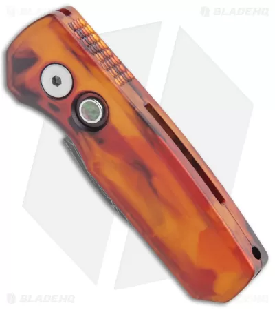 Pro-Tech Runt 5 Wharncliffe Automatic Knife Del Fuego (1.9" Damascus) 2 Pro-Tech Runt 5 Wharncliffe Automatic Knife Del Fuego (1.9" Damascus) - Image 2